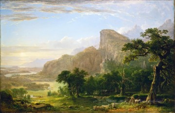  Brown Canvas - Landscape Scene From Thanatopsis Asher Brown Durand